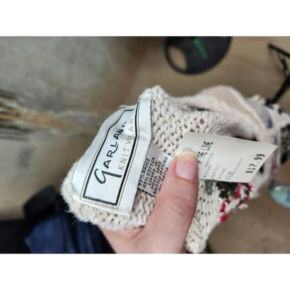 Vintage Garland Knitwear Womens Patchwork Cardigan Sweater With Shoulder Pads - Picture 6 of 7